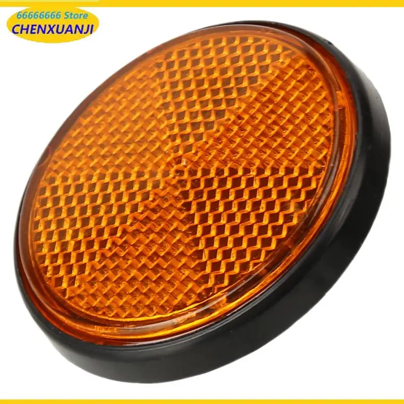 Round Motorcycle Reflector M6 Mounting Screw Night Warning Board for Dirt Bike Electric Scooter Bicycle Rear Tail Safety Lamp