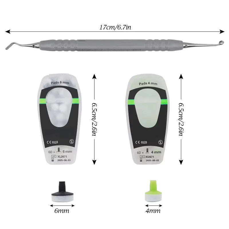 Dental Composite Kit with Foam Pad Molding Tools Handle Spatula for Light Cure Resin Teeth Whitening And Filling Materials