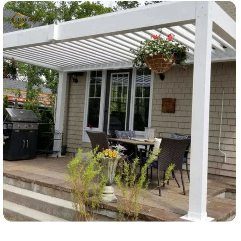 KAKADU 694-220Electric Bioclimatic Pergola Aluminium Outdoor Modern Waterproof Outdoor Pergola Garden Pergola Manufacturers
