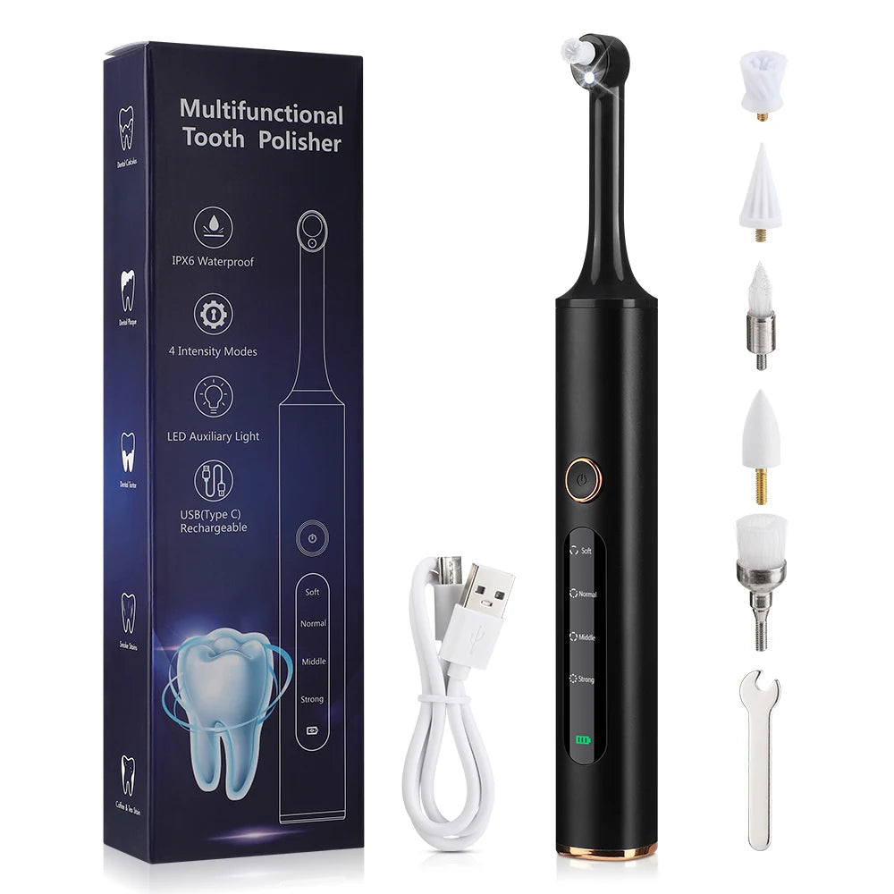 New Electric Tooth Polisher Teeth Whitening Strips Set Dental Stone Cleaner Plaque Tartar Remover Dental Scaler Tooth Whitener