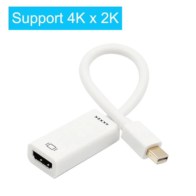 Mini DP To Hdmi-compatible 1080p Cable Adapter  For Macbook Air Thunderbolt 2 Displayport To Tv Monitor Projector Projetor