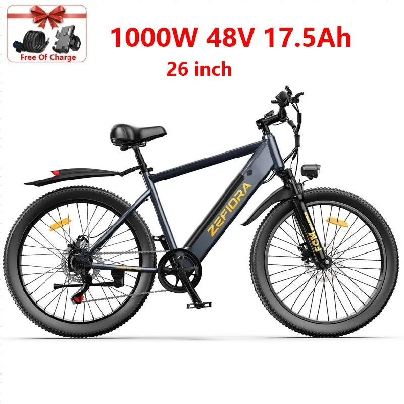 All Terrain Off-road Electric Bike 1000w 14 26 Inch 30-50mph 30-60miles 48v 10a 15a 17.5a Aluminum Alloy,factory Original E Bike