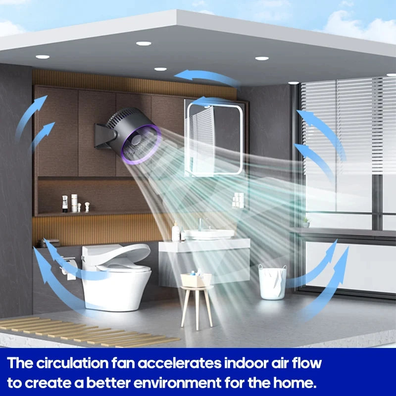 Electric Fan Circulator Wireless Portable Home Quiet Ventilator Desktop Wall Ceiling Fan Air Cooler