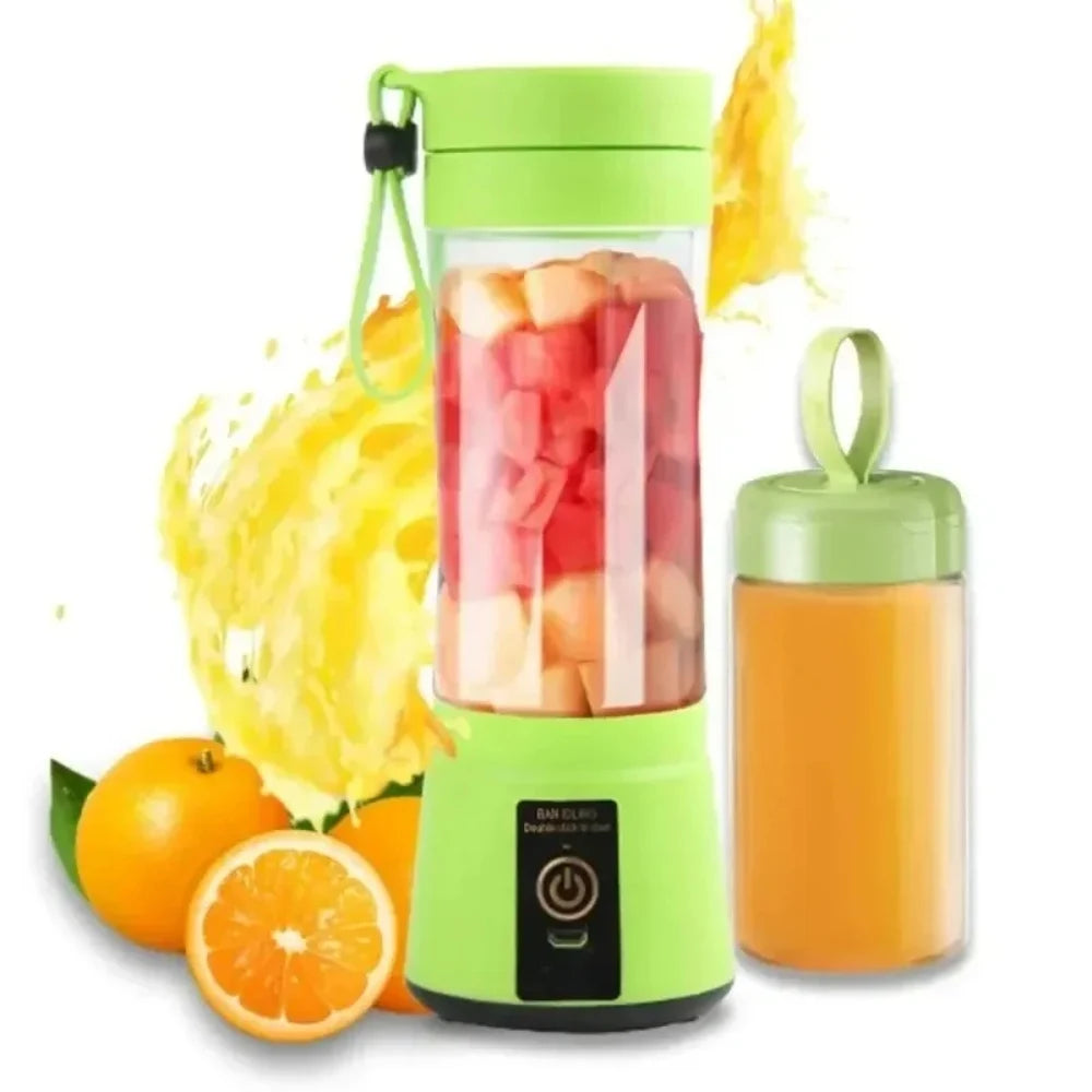 Portable USB Charging Electric Juice Extractor Cup Automatic Mini Juicer with 6 Leaf Blade Head Rechargeable Fruit Blender Cup f