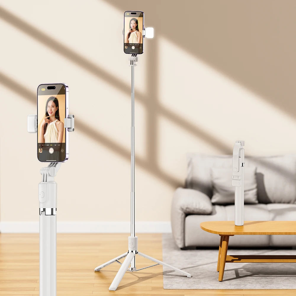 1700mm Selfie Stick Wireless Selfie Stick Phone Tripod Extendable Stand Foldable Monopod For Smartphones Balance Steady Shooting