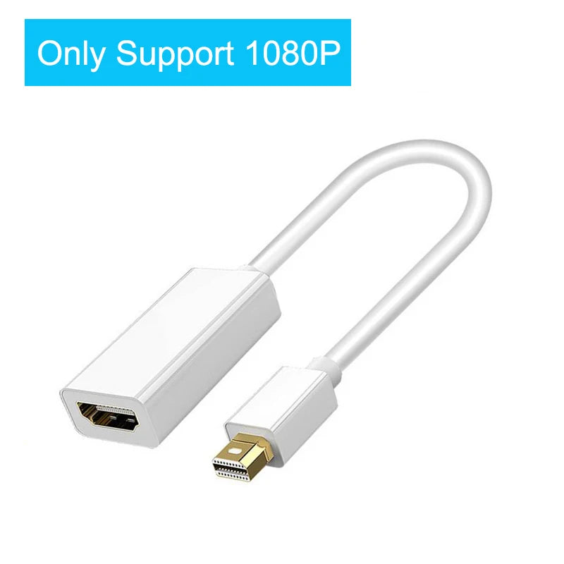 Mini DP To Hdmi-compatible 1080p Cable Adapter  For Macbook Air Thunderbolt 2 Displayport To Tv Monitor Projector Projetor