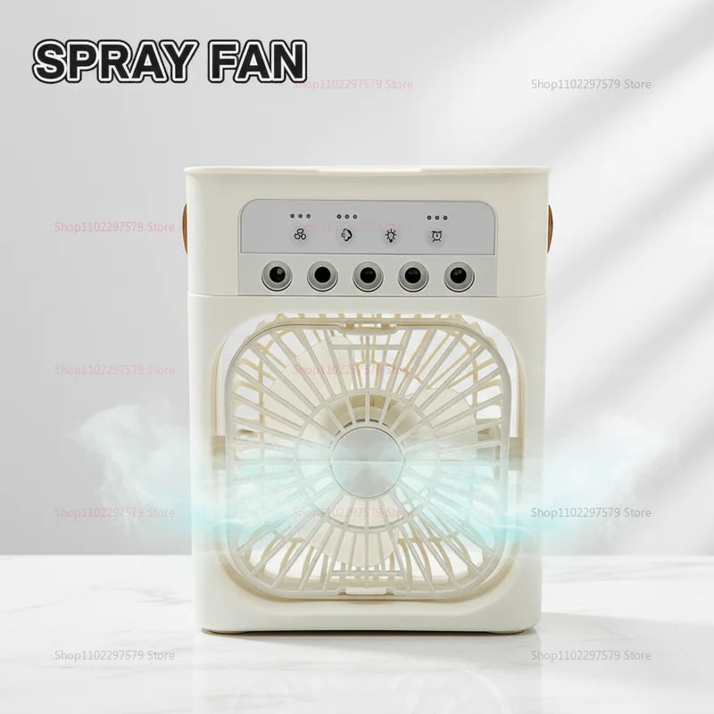 3 in 1 Portable Air Cooler Fan Humidifier Night Light USB Mist Maker Mini Air Conditioner for Bedroom Office Home Appliance