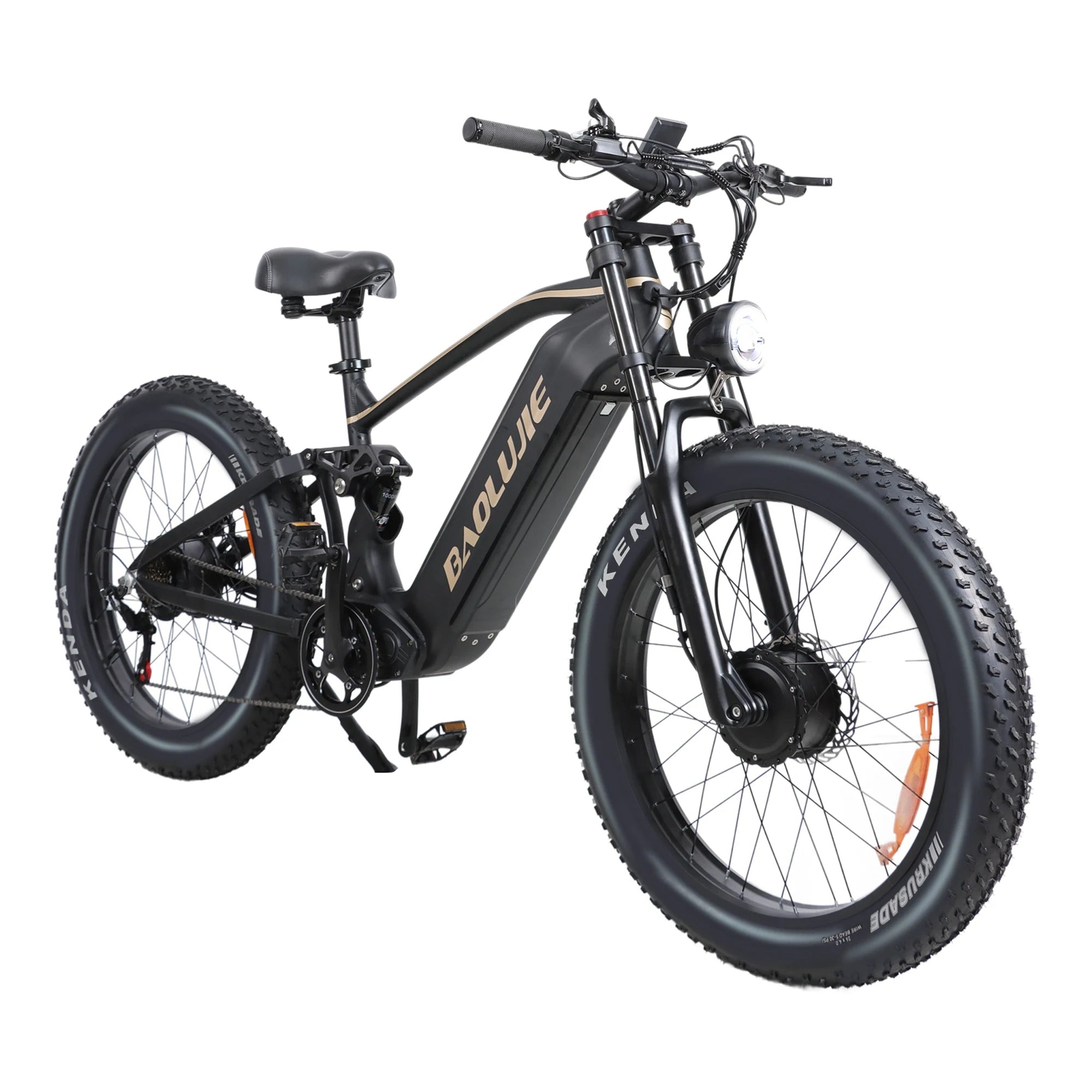 BAOLUJIE 1200W/5000W Ebike Mountain Ebike Fat Tire 48V/52V Battery Electric Bicycle Max 38MPH Electric Bike for Adults Off-road