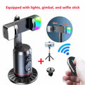 MEUYAG Selfie Stick with Bluetooth remote 360° rotation Following Shooting Mode Gimbal Stabilizer Tripod With light For iPhone