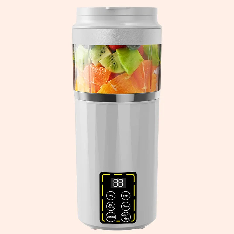 USB Rechargeable Portable Juicer Digital Display Strong Blender Ice Crusher for Home Outdoor