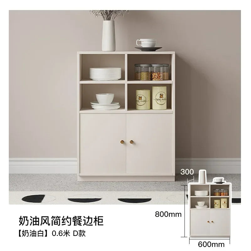 i7   Cream Wind Combination Meal Side Locker Kitchen Storage Tea Coffee Side Cabinet