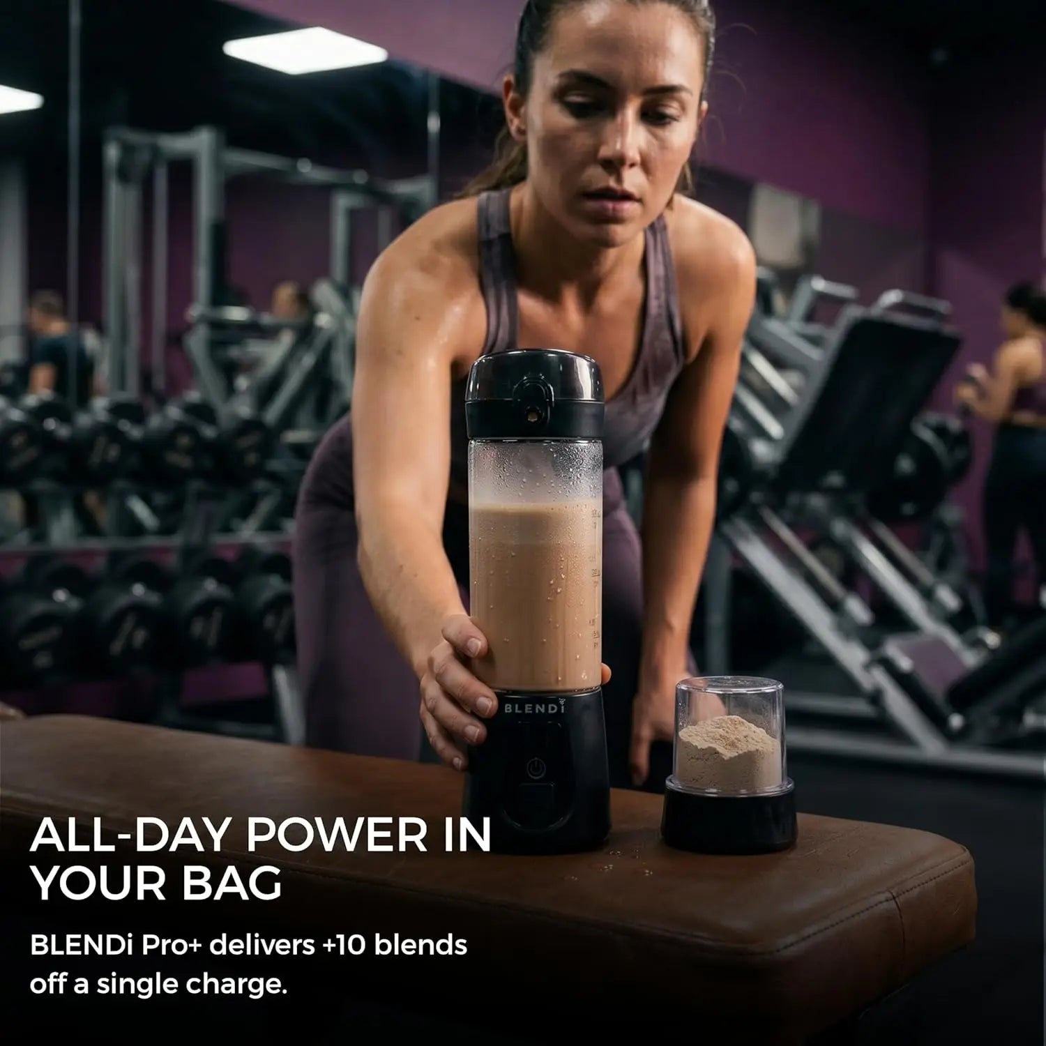 Portable Blender 17.5oz, Black – 120W Motor, USB-C Rechargeable, Cordless for Smoothies & Shakes, BPA-Free