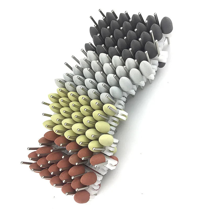 50pcs/bag Dental Polisher Accessories Kit 2.35mm Silicone Rubber Polishers Burs Teeth Whitening Dental Supplies 12Types Optional