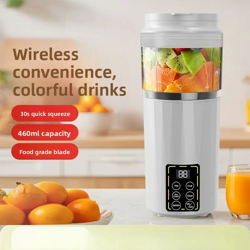 USB Rechargeable Portable Juicer Digital Display Strong Blender Ice Crusher for Home Outdoor