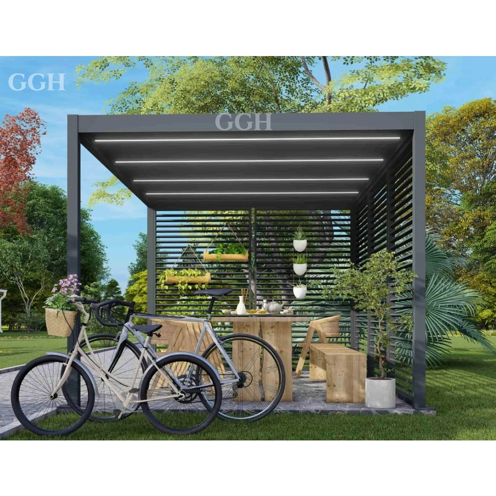 KAKADU Aluminum Open Close Louvre Pergola Outdoor Swimming Pool Pergola Modern Pergola Aluminum Outdoor