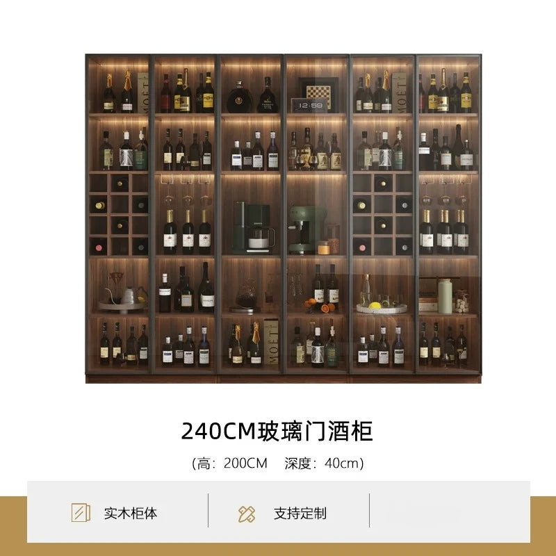 Home Living room glass display cabinets light luxury dining room storage locker wine cabinet modern pantry showcase furniture