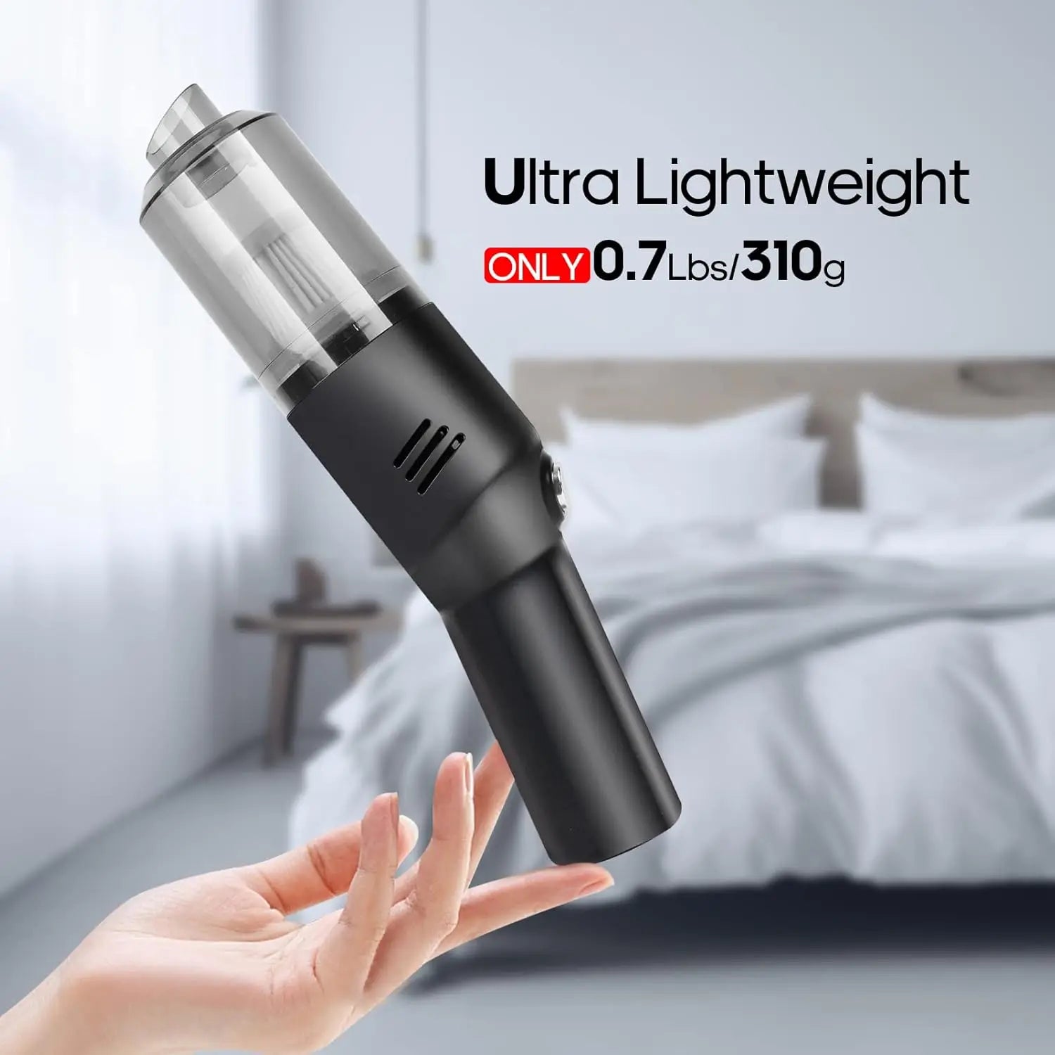 Portable Mini Car Vacuum Cleaner, Cordless Handheld High Power Rechargeable for Desk and Home Use