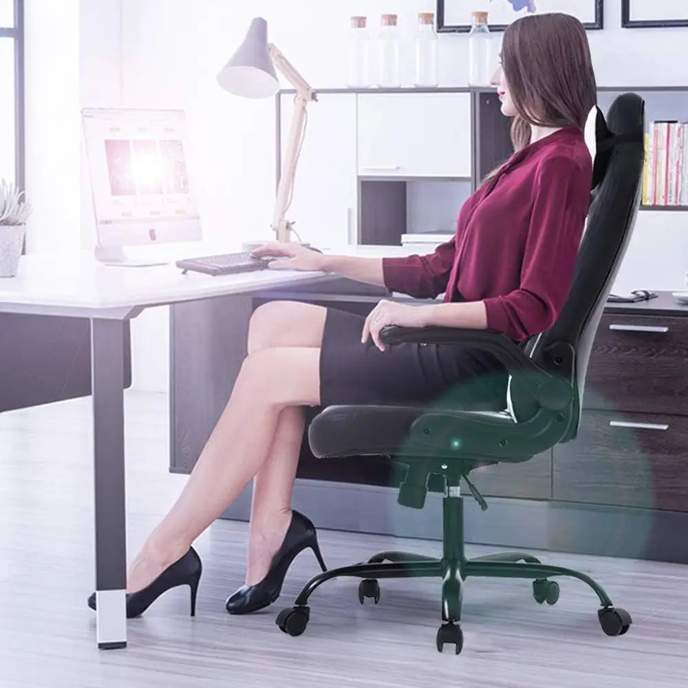 PC Gaming Chair Ergonomic Oice Chair Desk Chair with Lumbar Support lip Up Arms rest PU Leather Executive High Back Computer Cha