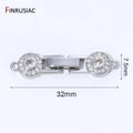 18K Gold Plated Brass Pearl Clasp Connector,Clasps For Bracelet,Zircon Fasteners Lock Clasps For DIY Jewelry Making Supplies