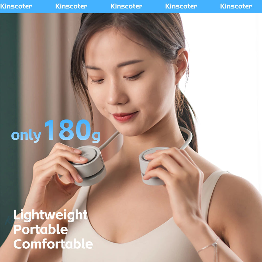 New Hanging Neck Fan Portable Cooling Fan Air Cooler USB Leafless Bladeless Neckband Mini Rechargeable Electric Fans