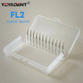 Dental Polishing Stone Kit White FG Burs Cone/Flame/Round Teeth Whitening Polishing Tools 12pcs/Box CN1 RD1 FL2 Dental Products