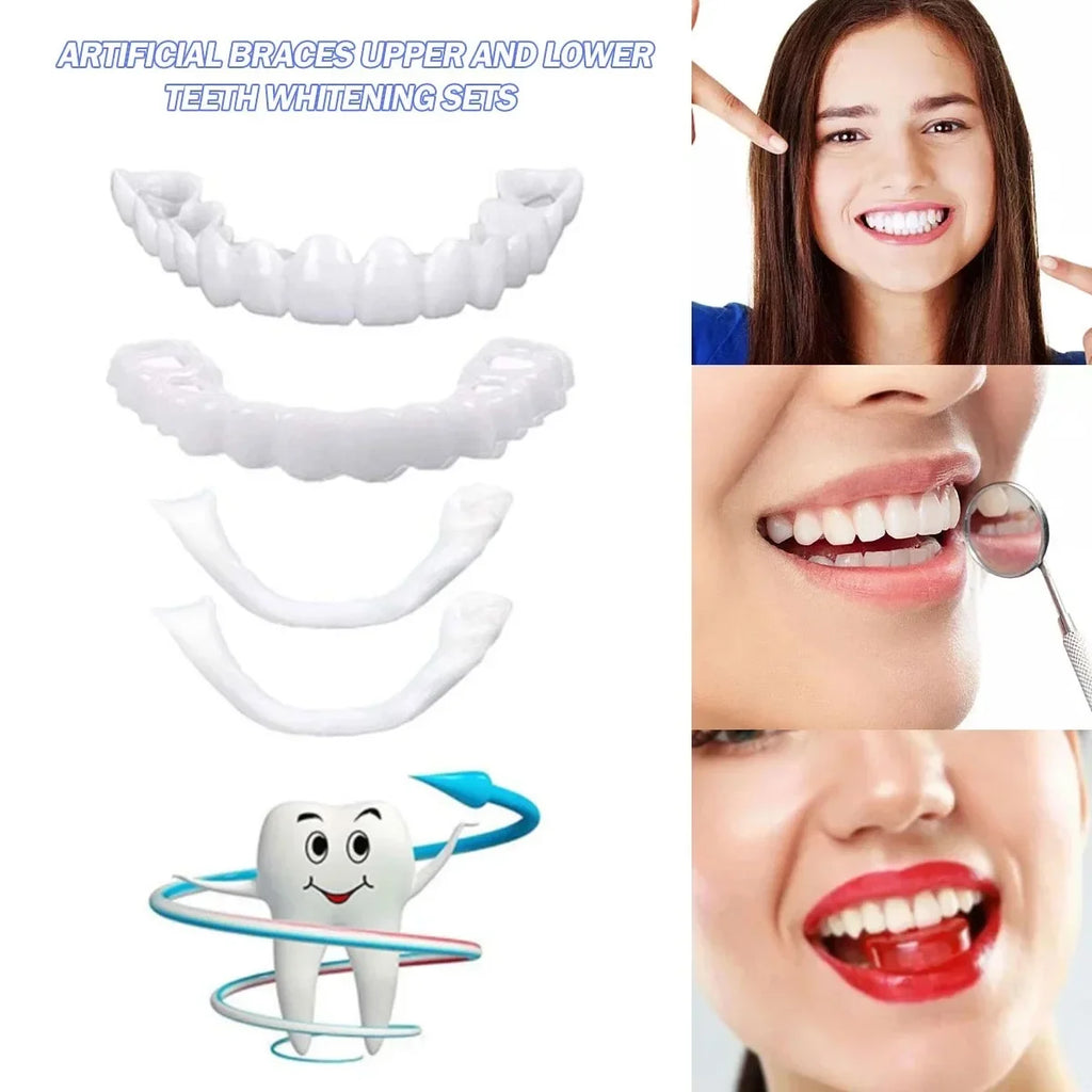 Teeth Veneers Whitening Dentures Braces Temporary False Teeth Cover Perfect Smile Comfortable Fit Denture Kit