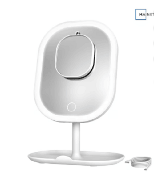 Mainstays Mirrors LED Makeup Mirror, Rechargeable Vanity Mirror with