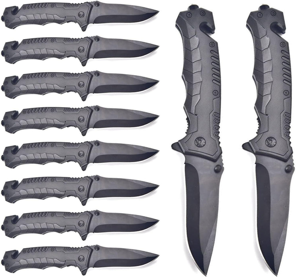 Tactical Folding Knife 10Pack Lock Knife 3.4 Inch EDC Outdoor Camping