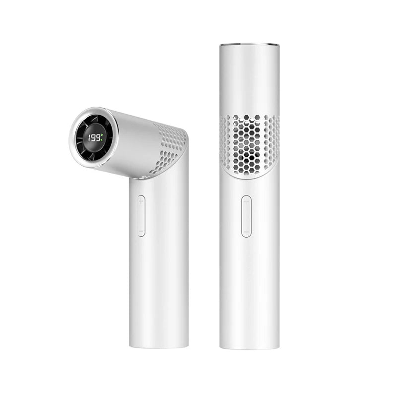 Mini Cooling Fans, Portable Lipstick Size Neck Hanging Fan, Easy To Carry USB Rechargeable Ice Compress Digital Display Handheld