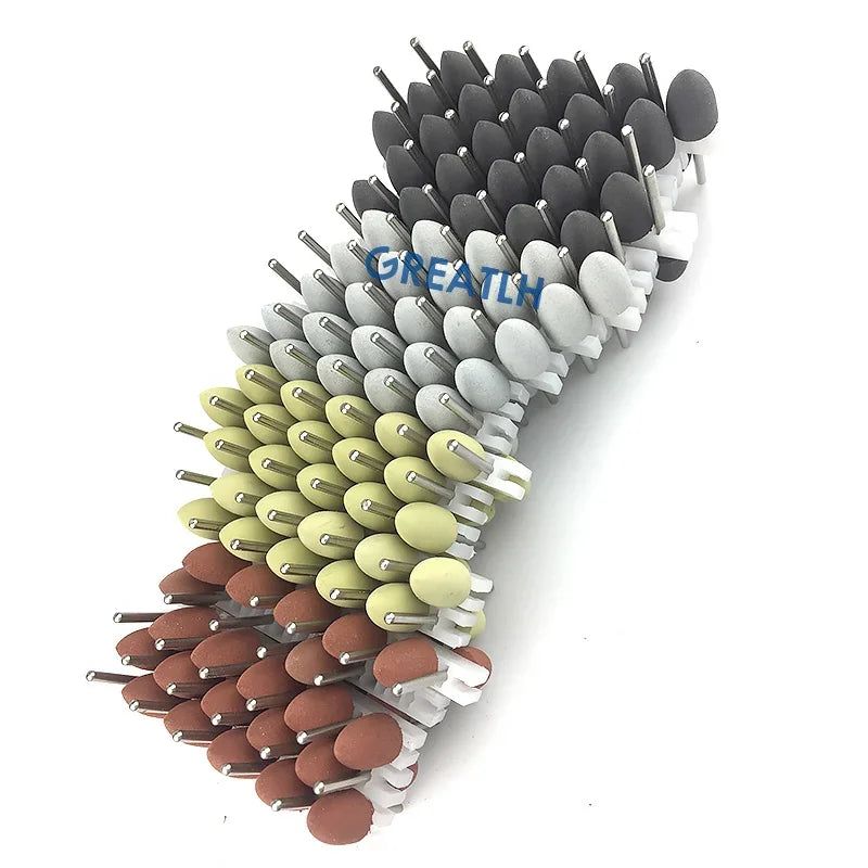 50pcs/bag Dental Polisher Accessories Kit 2.35mm Silicone Rubber Polishers Burs Teeth Whitening Dental Supplies 12Types Optional