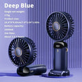 NEW Foldable Handheld Portable Fan Mini Foldable HandFan with USB Rechargeable Battery Desk Outdoor Neck Hanging 5 Speed Fan ﻿