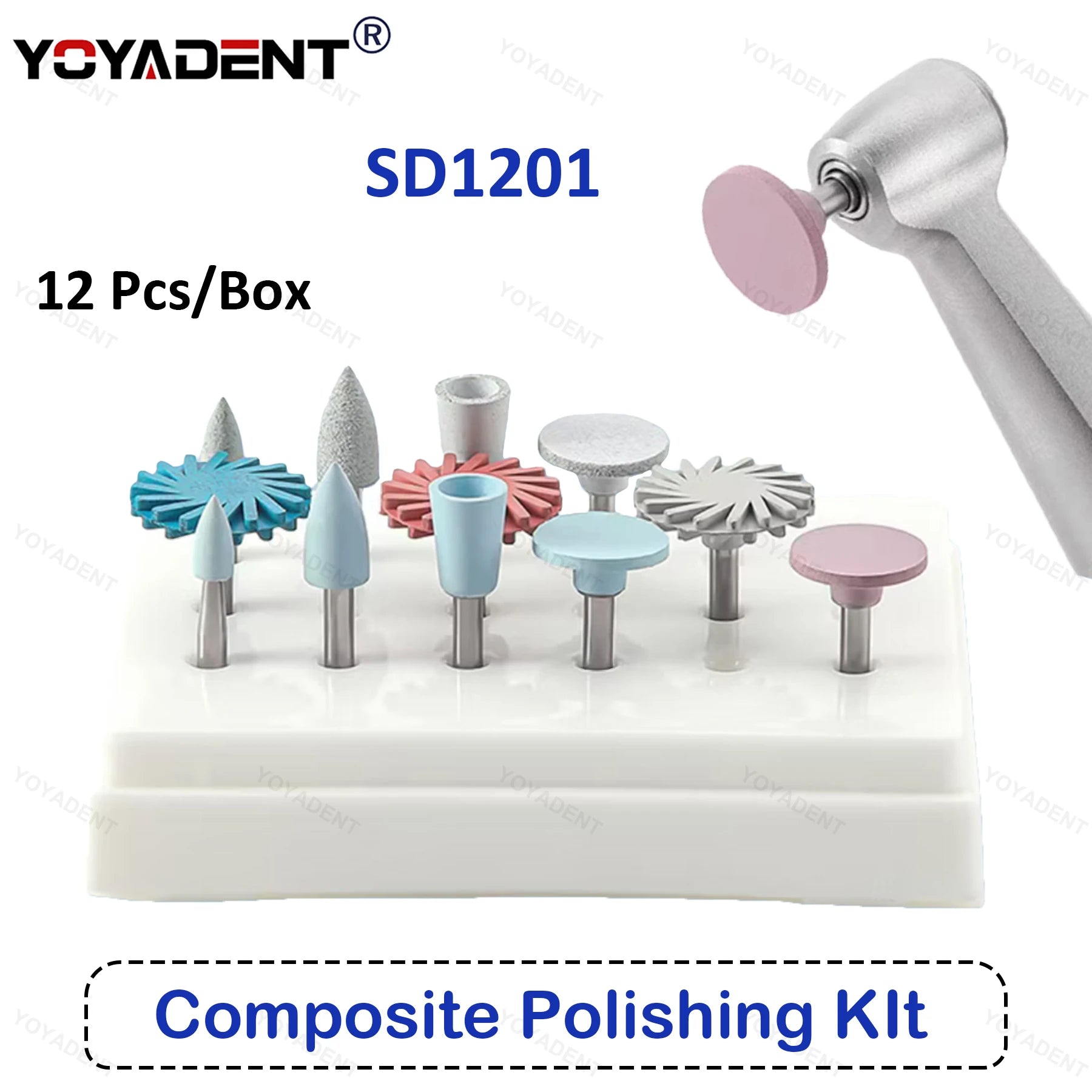 Dental Composite Polishing kit Rubber Diamond Resin Polishing Wheels 12 Piece Set Teeth Whitening Polishing Tools Dental Product
