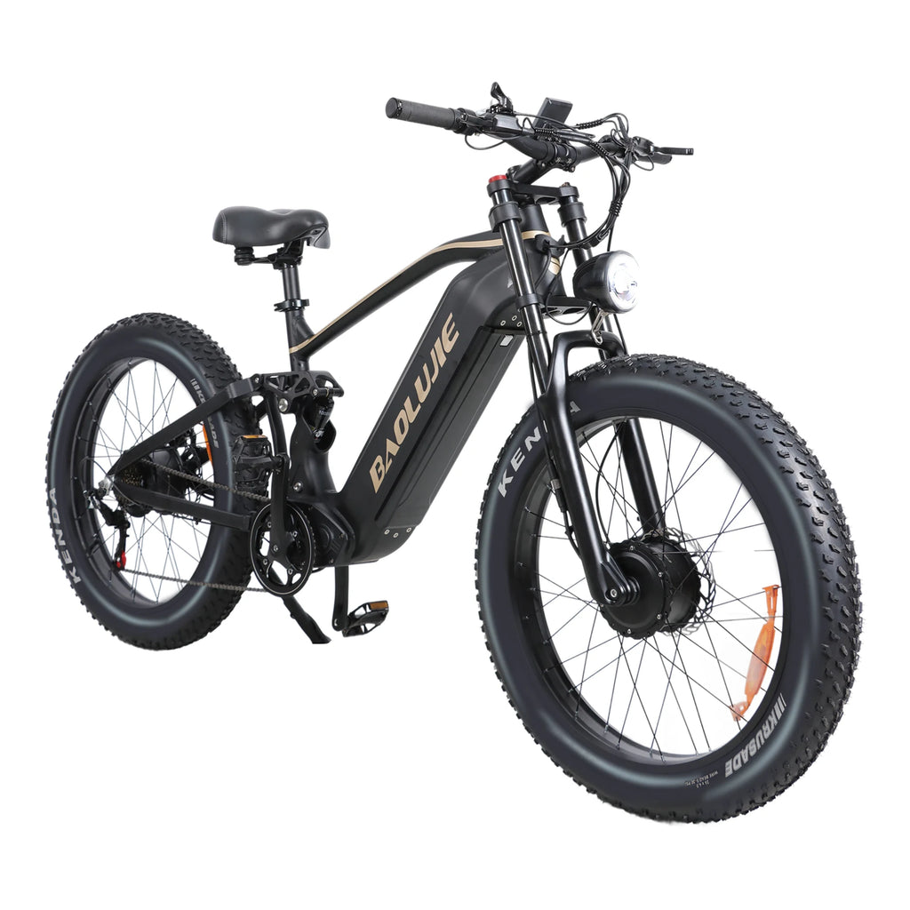 Electric Bike Adult 26" Fat Tire 5000W Peak Dual Motor Electric Bicycle 35MPH 52V 23AH Battery Dual Disc Brake Mountain E Bike