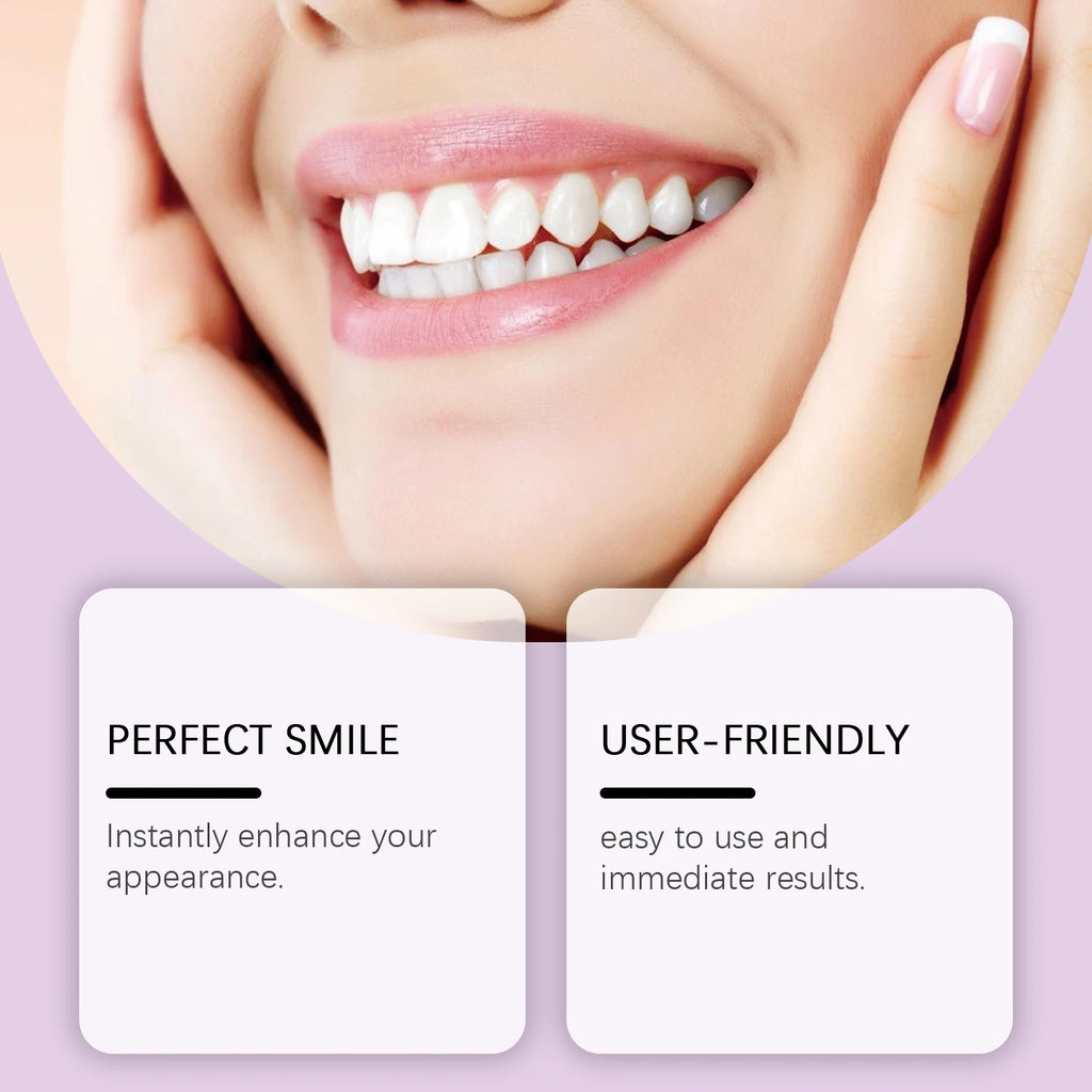 Silicone Denture Set Fit Temporary Orthodontic Teeth Dentures Fake Tooth Oral Hygiene Care Whitening Dentures Simulation Braces