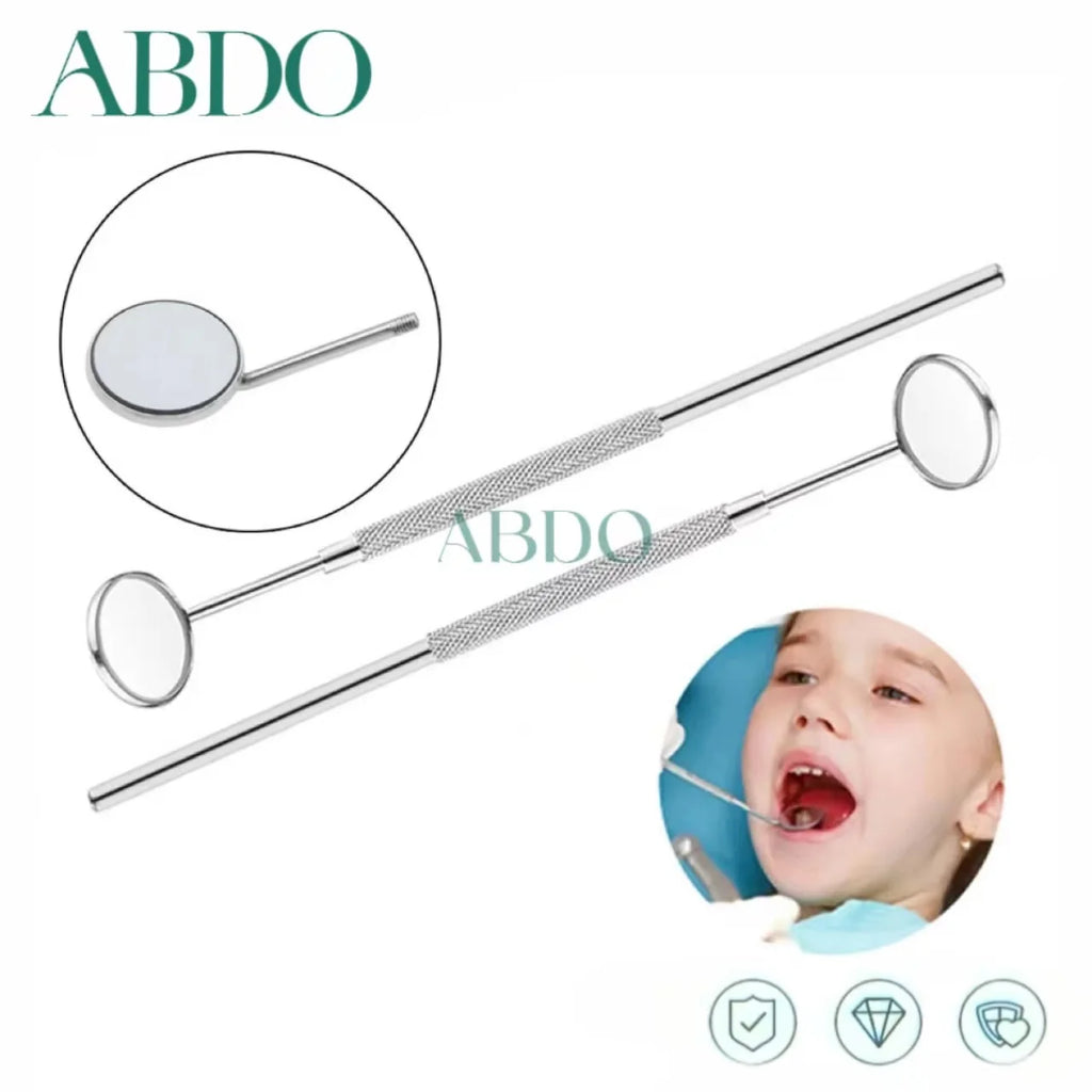 10 Set Dental Mouth Mirrors Checking Mirrors Stainless Steel Teeth Whitening Clean Oral Supplies Tools Dental Odontología
