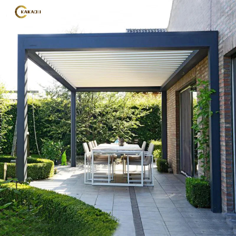 KAKADU 694-220Electric Bioclimatic Pergola Aluminium Outdoor Modern Waterproof Outdoor Pergola Garden Pergola Manufacturers