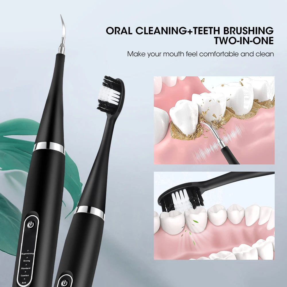 Portable Electric Sonic Dental Scaler Tooth Cleaner Calculus Stains Tartar Remover Dentist Teeth Whitening Oral Care Kit Tools