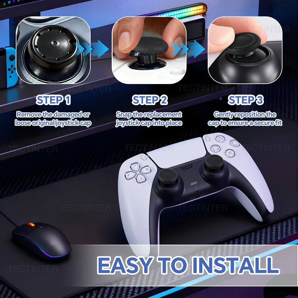 2/6PCS Joystick Replacement Caps for PS5/PS4 Controller Thumbstick Grip Cover Repair Parts for PlayStation 5 Gamepad Accessories