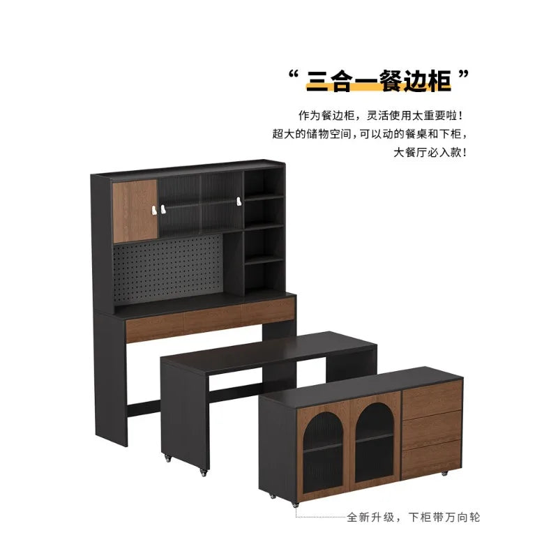 Wilderness dining side cabinet dining table integrated antique locker, separate dining table locker can be customized
