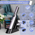 Handheld Vacuum Cordless Car Vacuum Cleaner 18KPa High-Power Suction Portable Hand Vac with Washable HEPA LED Light Storage Doc