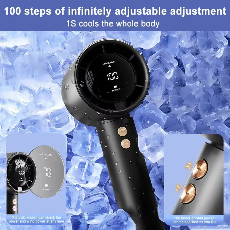 Xiaomi Mini Handheld Fan USB Fast Charging Portable Air Calculating Fan Mute Personal Highspeed Fan for Travel Outdoor Activity