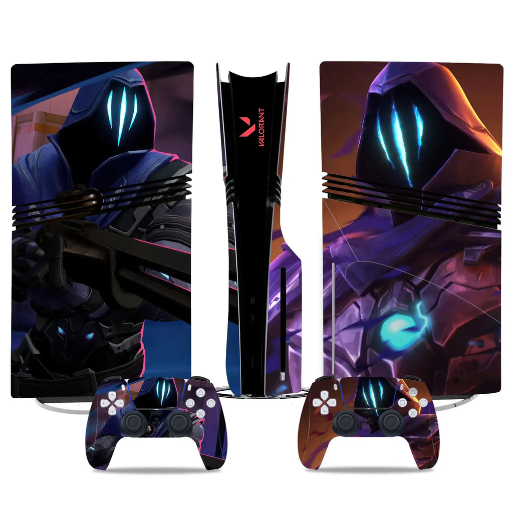 Anime girls designs for PS5 Pro Disc Skin Cover Protector Vinyl Sticker For PS5 pro disk Console and 2 Controller Skin sticker