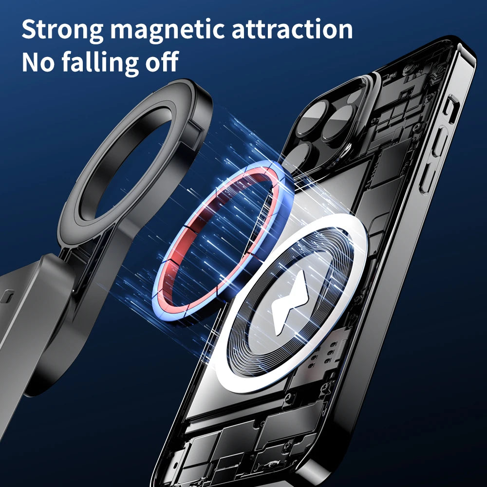 3-in-1 Selfie Stick Tripod with Wireless Remote, 54'' Extendable Phone Tripod Stand with Magnetic Mount, Foldable Phone Tripod f