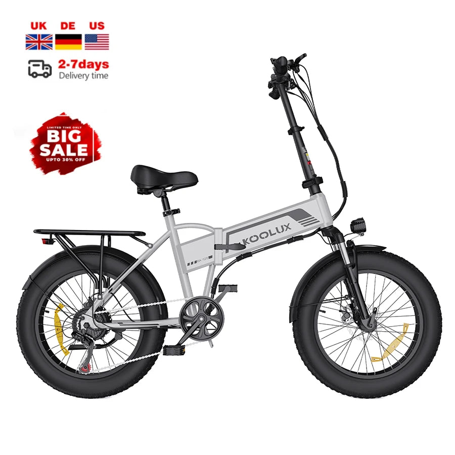 EU PL Warehouse 500W Fatbike 48V Foldable Mountain Electric Bike for Adults
