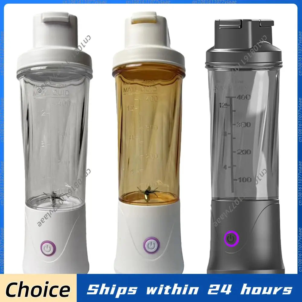 Portable Blender for Shakes and Smoothies 450ML Cordless Small Personal Juicer USB-C Rechargeable Blender Cup for Picnic Office
