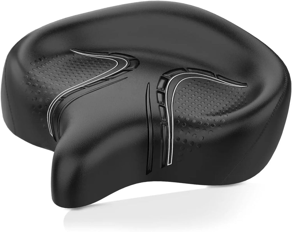 Oversized Bike Seat with Backrest, Universal Fit for Electric and Stationary Bikes, Comfortable for Men & Women