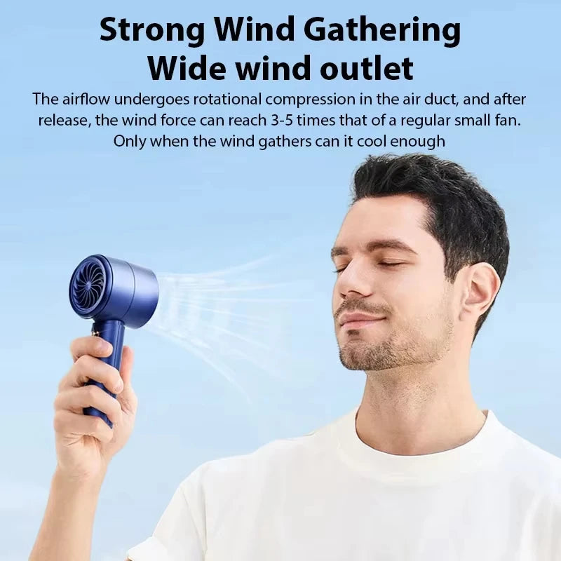 Xiaomi Mini Handheld Fan USB Fast Charging Portable Air Calculating Fan Mute Personal Highspeed Fan for Travel Outdoor Activity